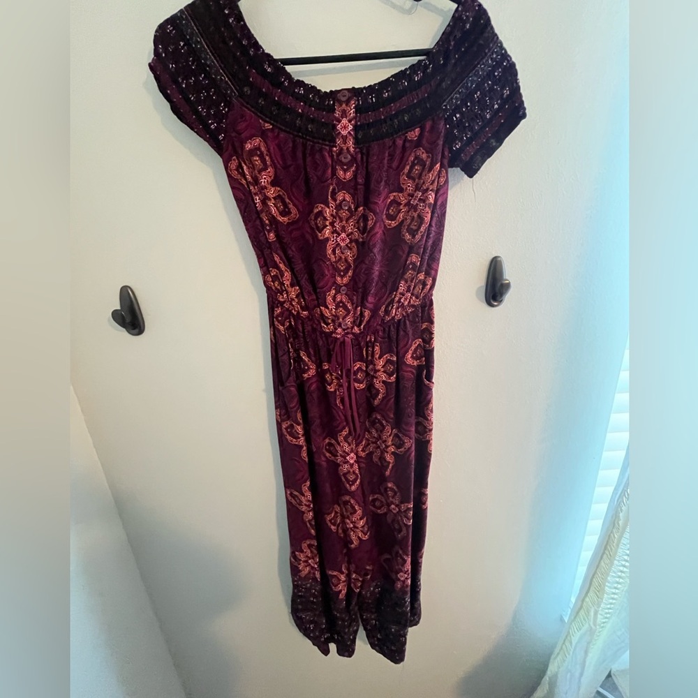 Off the shoulder, crop leg jumpsuit